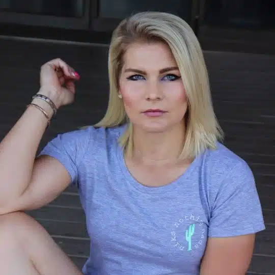 "Prikkel" Dames T-Shirt - Grey
