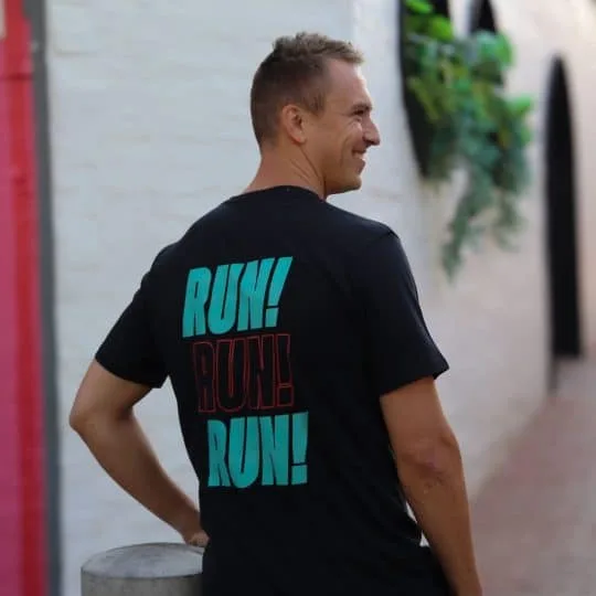 "Run Run Run" Unisex T-Shirt - Black