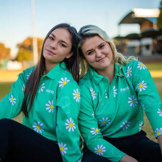 Rugby Jersey - Aqua Daisy