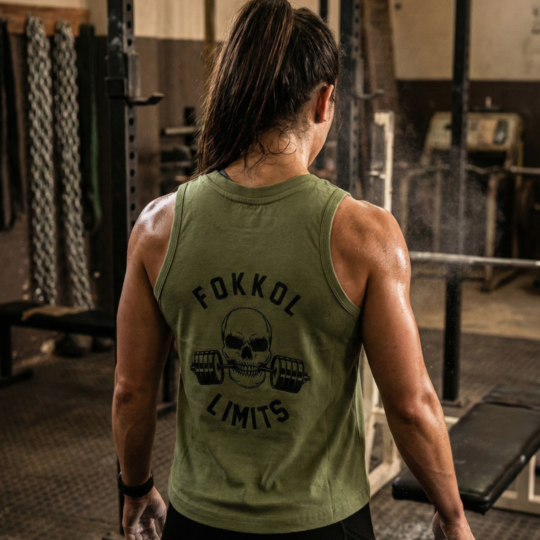 MUSCLE LADIES TANK TOP - GROEN - fOKKOL LIMITS