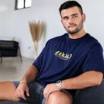 Mans Boxy T; Iron Club - Navy - Image 2
