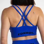 Ribbed Seamless Sports Bra; Cobalt Tide - Image 2