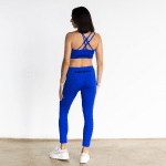 Ribbed Seamless Tights; Cobalt Tide - Image 2