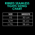 Ribbed Seamless Tights; Cobalt Tide - Image 3