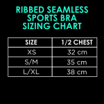Ribbed Seamless Sports Bra; Charcoal Impact - Image 4