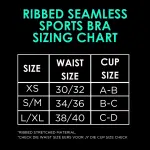 Ribbed Seamless Sports Bra; Burgundy Burn - Image 5