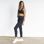 Ribbed Seamless Tights; Charcoal Impact - Image 2