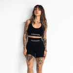 Ribbed Seamless Shorts; Midnight Black - Image 2