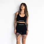 Ribbed Seamless Shorts; Midnight Black - Image 2