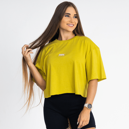 Dames Boxy T; Classic Lime