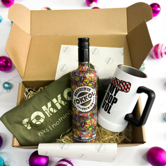 "FIT CHECK MET N DOP"  KERSFEES BOKS OLIVE SET